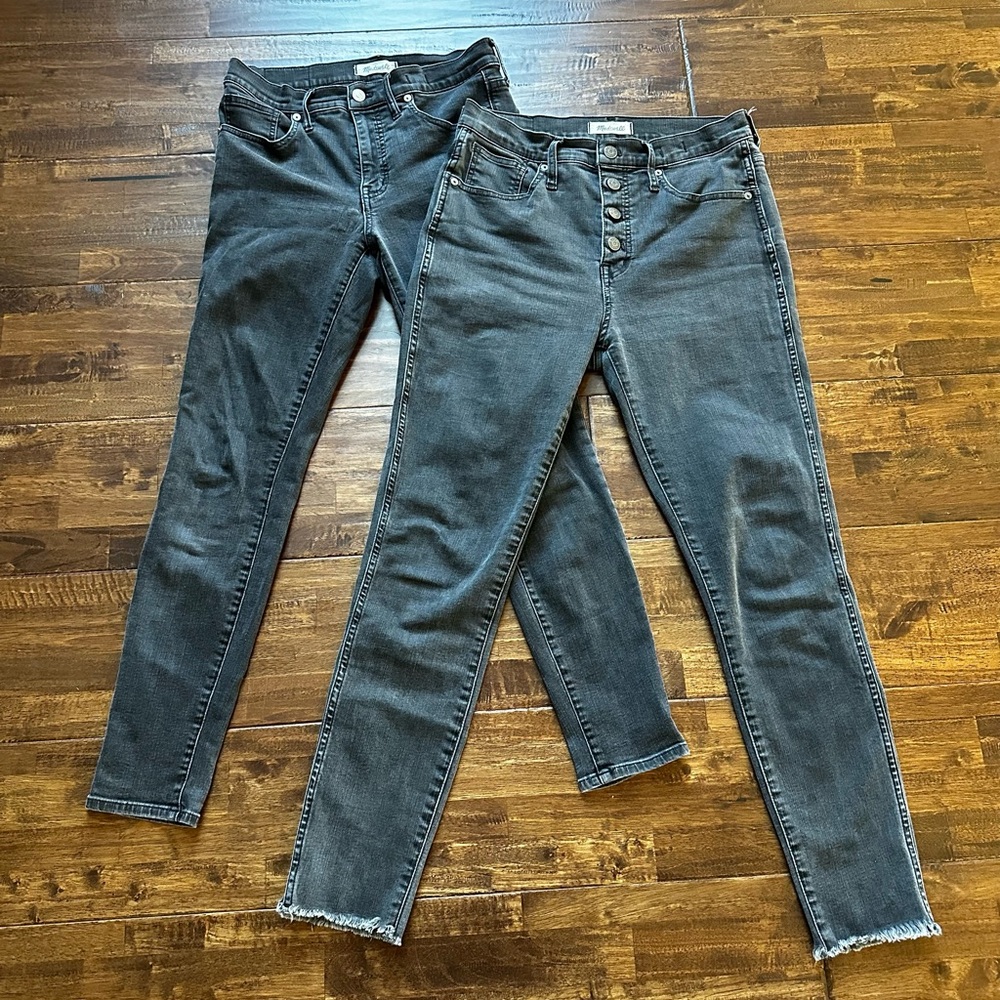 2 Pairs Madewell High-Rise Skinny Jeans